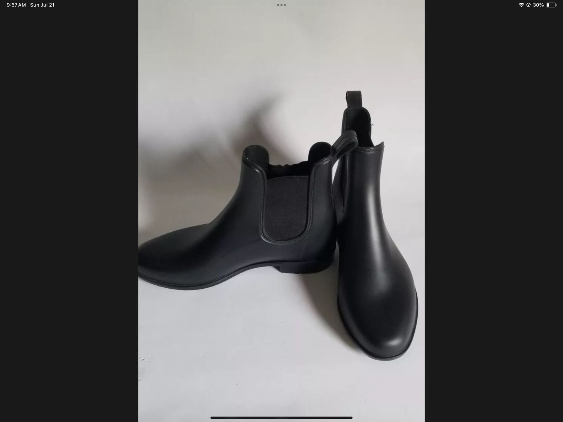A New Day Black Manmade With Textile Upper Bonded Leather Bootie Size 10