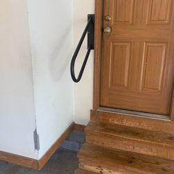 Iron Handrail Wall Mount for Steps 31.5" Heavy Duty for 1-3 steps