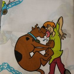 vintage 1990s Hanna-Barbera Scooby-Doo and Shaggy full size sheet set