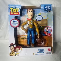 NEW Mattel Disney Pixar Toy Story Roundup Fun Talking Woody Pull-String