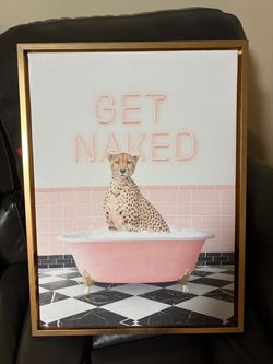 Cheetah in tub print