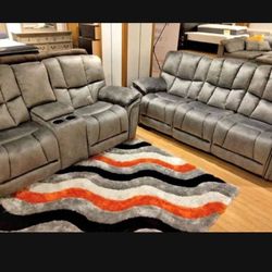 *Weekly Feature!!!*---Charming Barcelona Fabric Reclining Sofa/Loveseat Sets---Now $1099!!!---Delivery And Financing😉