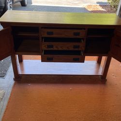 Solid Wood TV Stand with drawers and cabinets 