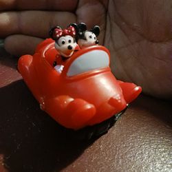 1991 Burger King Kids Toy Disney Mickey & Minnie Mouse Wind Up Car