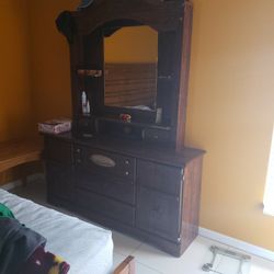 Dresser with mirror