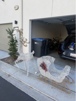 Christmas deer with sled