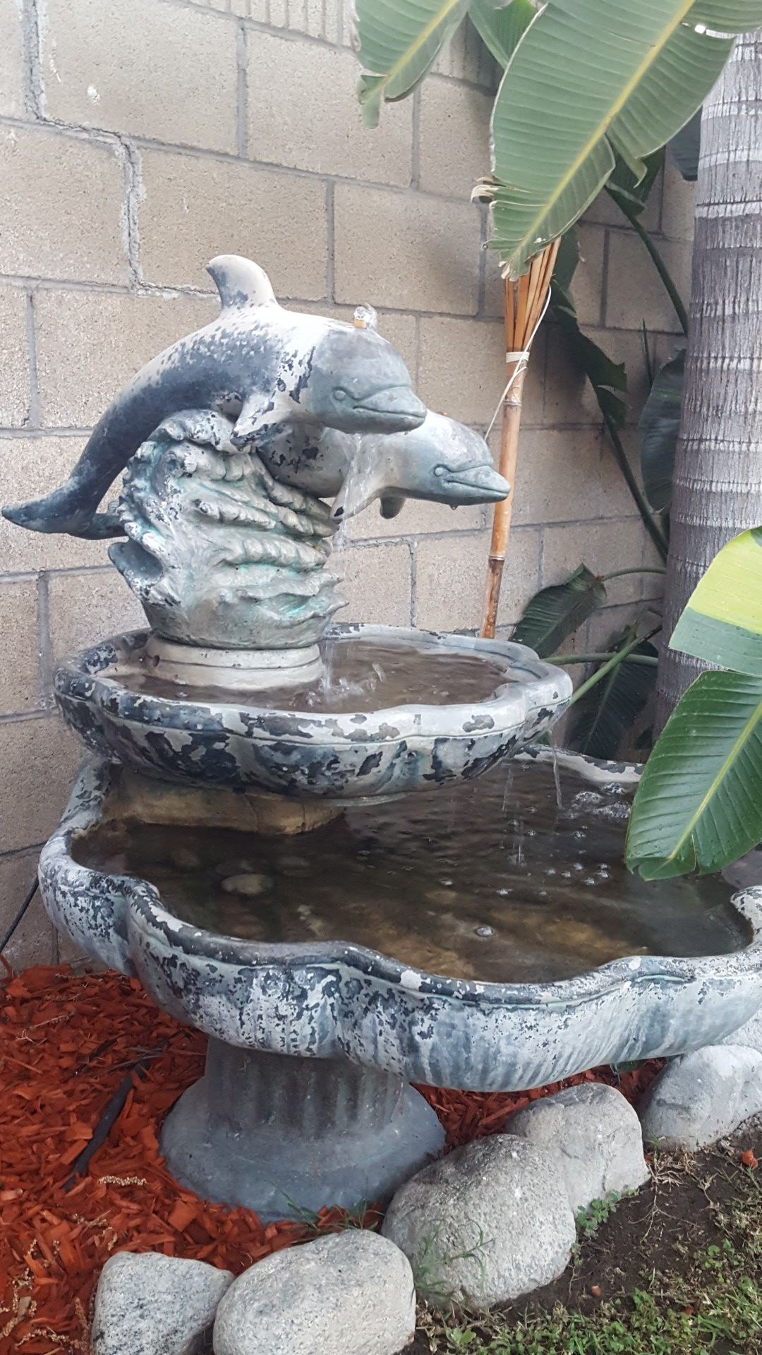 Dolphin Concrete Fountain
