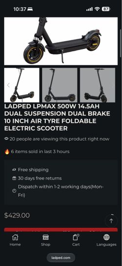 LADPED LPMAX e-scooter