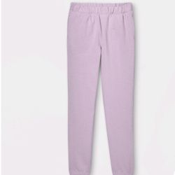 Kids' Fleece Jogger Pants - art class Light Purple Large