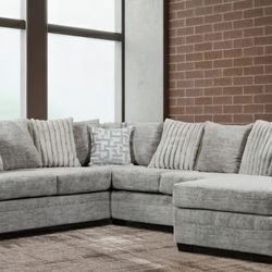 Lite Gray Sofa Sectional - Atlanta Same Day Delivery 
