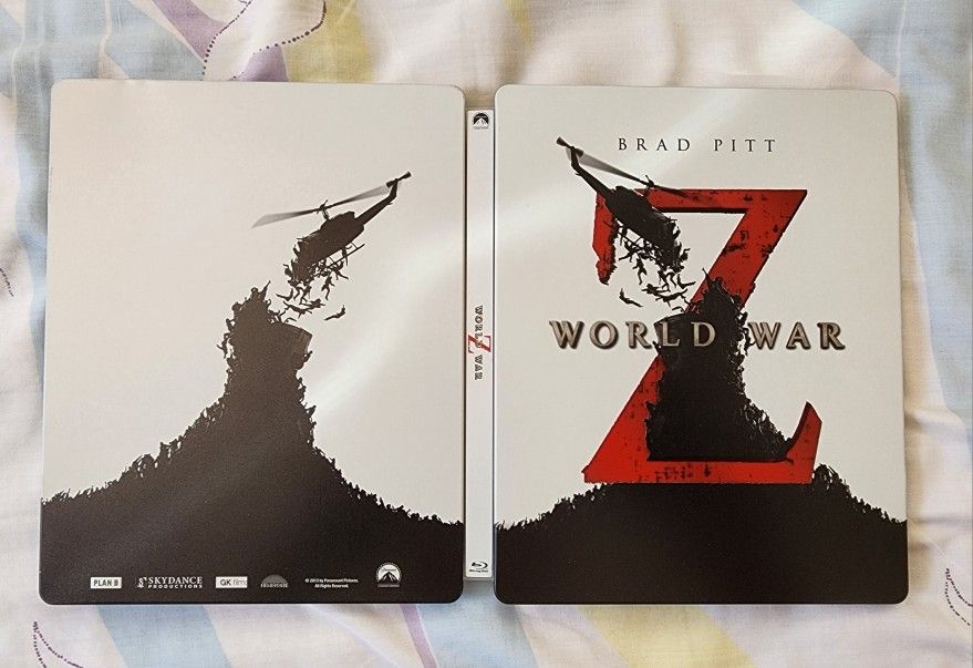 World War Z SteelBook Collector Edition Case Movie Blu-ray action Brad Pitt F1