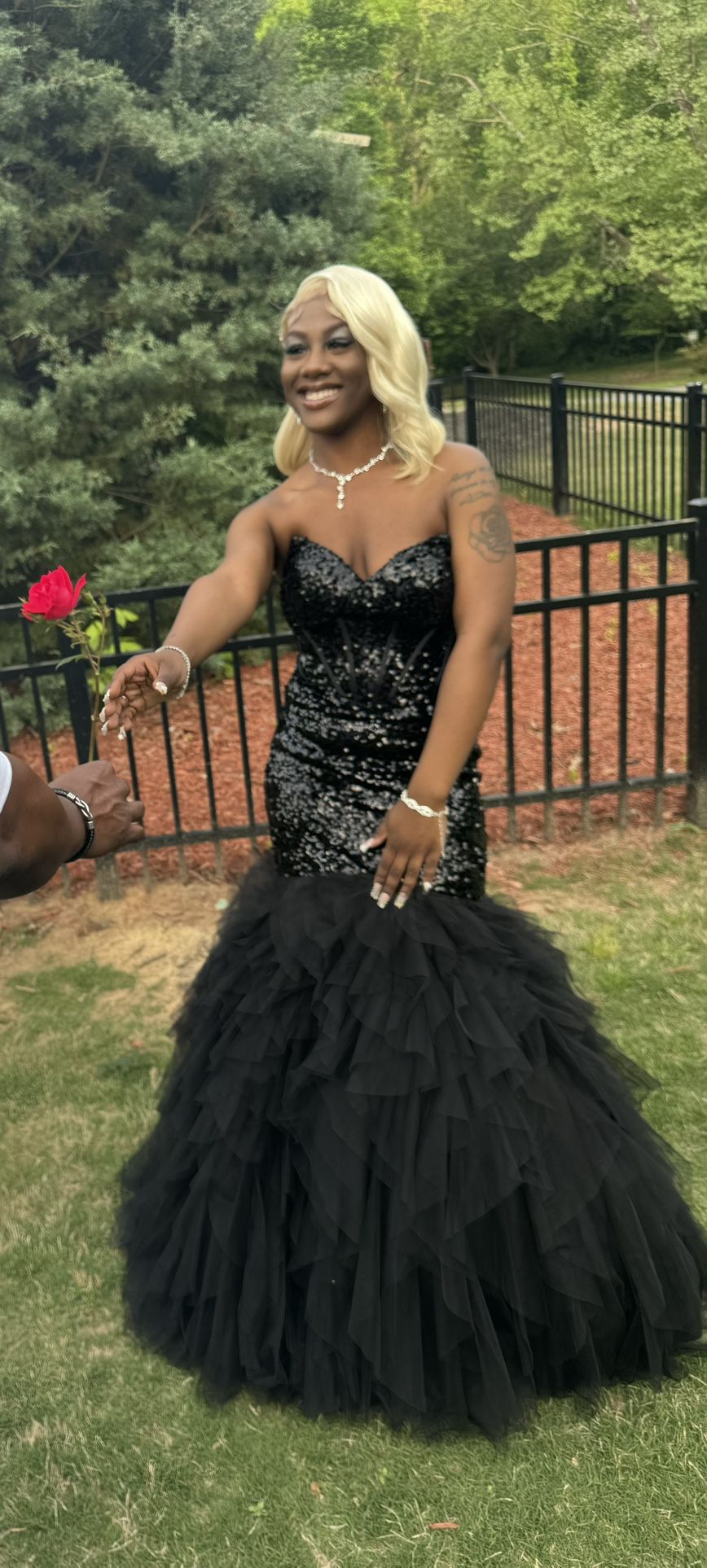 Black Sequin Mermaid Prom Dress