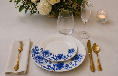Plates and glassware
