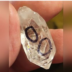 Rare Double MOVING Carbon Inclusion Herkimer Diamond  39.45CTW