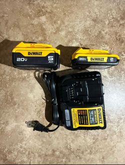 DeWalt 20V MAX Lithium-Ion Battery Kit with 5.0Ah and 2.0Ah Battery and Charger