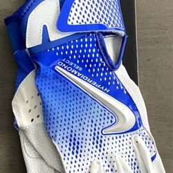 Brand New Nike Hyperdiamond Select Blue White Softball Batting Gloves Diamond Sports Women Girls Size Medium, Large 