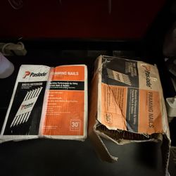 2-Paslode 30-Degree Brite Smooth Shank Paper Tape Framing Nails. 1 BRAND NEW-1 OPEN BOX