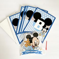 Mickey Mouse Happy Birthday Party Supplies Banner with Cake Topper