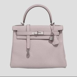 Hermes Kelly 28 togo cowhide silver buckle one-shoulder Kelly bag handbag(15)30