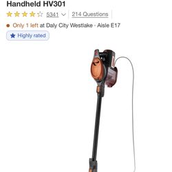 Brand New Never Used.  Shark Rocket Pet Corded Stick Vacuum, Ultra-Lightweight, Swivel Head, Converts to Handheld HV301