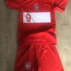 boys lewandowski jersey set
