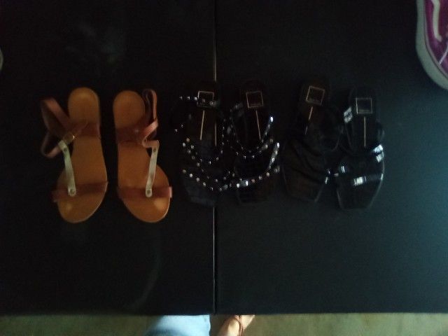 $10 Each , Black Dolce Vita Sandels Size 7-8, Brown Andre Sandels Size 41, Brown DV Boots Size 6 , Vans Shoes 9.0, Weatherproof Boots Size 10 M