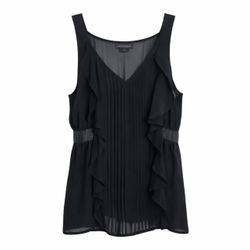 Isabella Rodriguez Women’s Black Semi-Opaque Tank Blouse – Size Medium