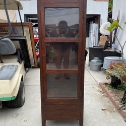 Display Glass And Wooden Cabinet 