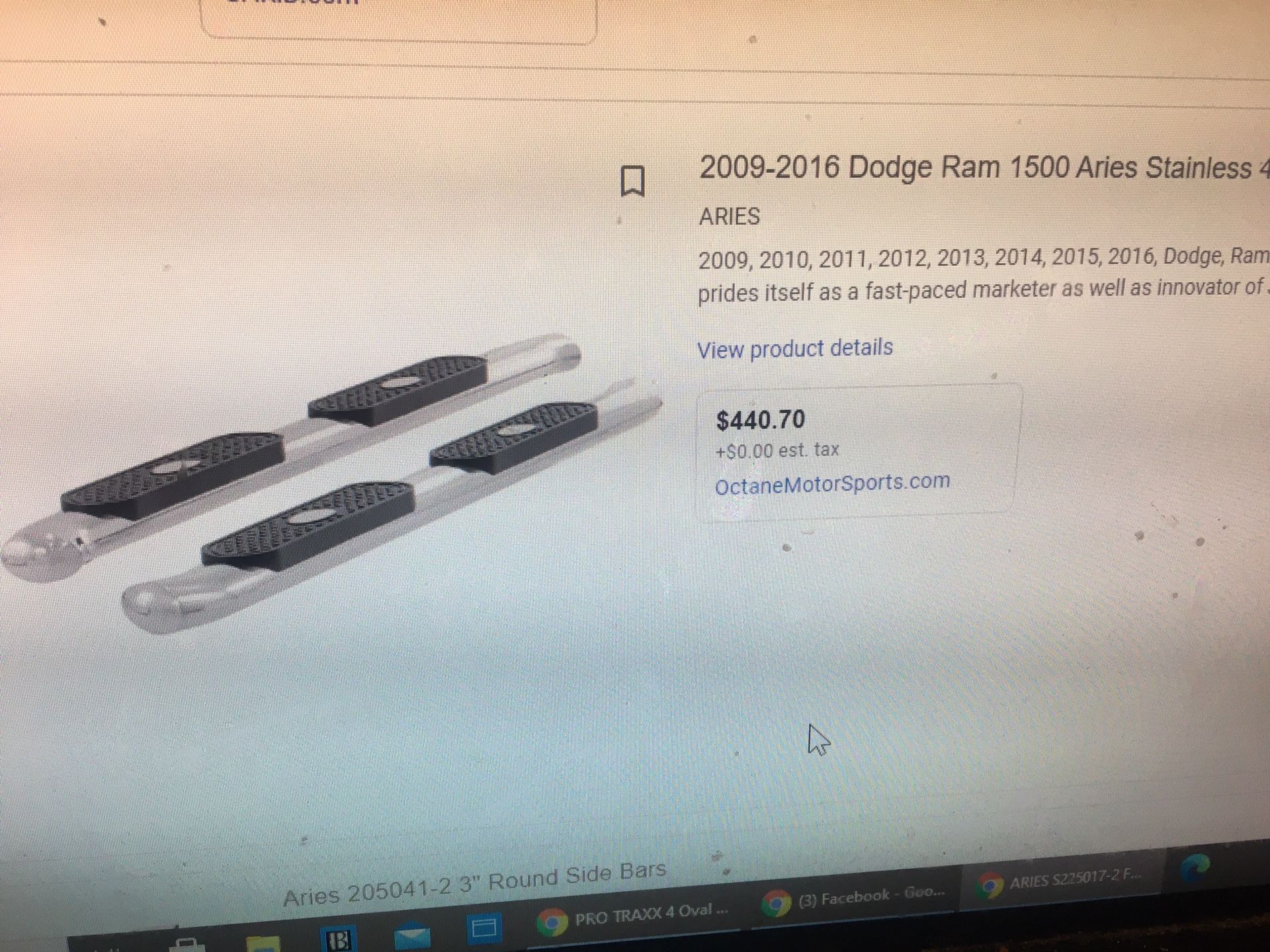 Brand New Aries Stainless Steel Step Bars For Dodge Ram 1500 Quad Cab 2009-15