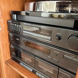 Sony Double Cassette Player Turn Table Radio 