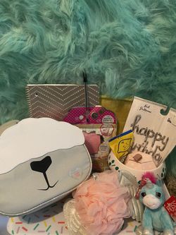 Girls birthday basket