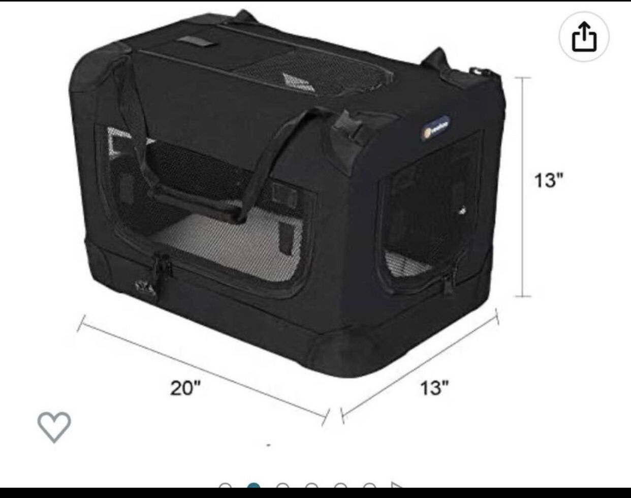 Veehoo Folding Soft 3-Door Pet Kennel Dog Crate