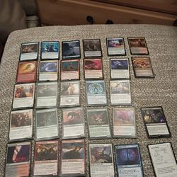Magic Cards All Valued Over 1-2+ Besides Last Card Valued At 25 Yo 45 