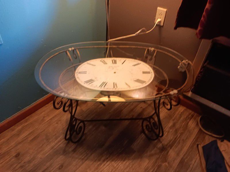 Hand Forged Clock Coffee Table