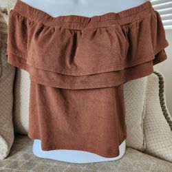 Design Lab Off The Shoulder Crop Top 
