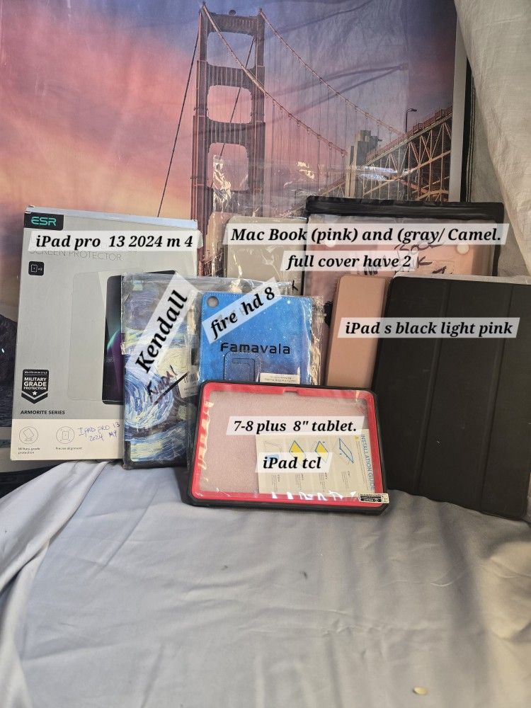 IPad, Mac Book, fire, Kindle, IPad pro 13 Cases. And More.