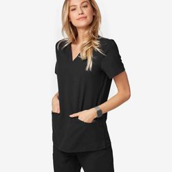 Black scrub shirt