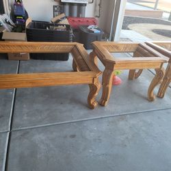 Glass Top Coffee Table  and Two End Tables 
