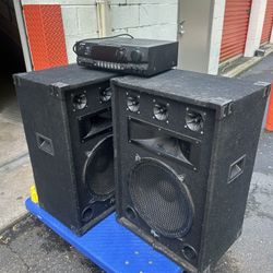 Receiver And 15 In Sub Woofers And With Tweeters