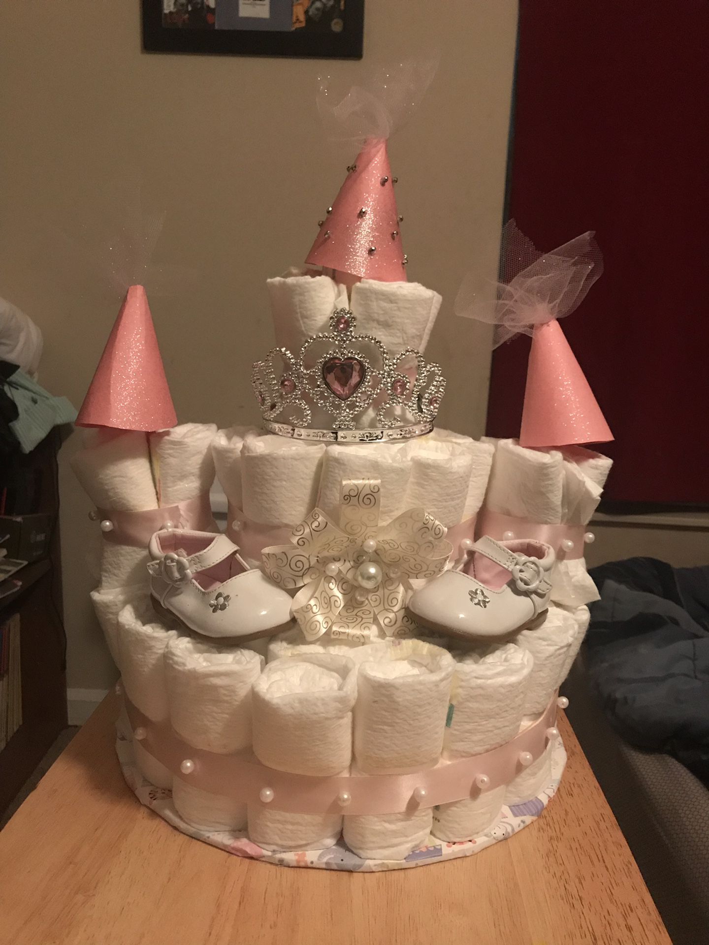 Castle diaper cake