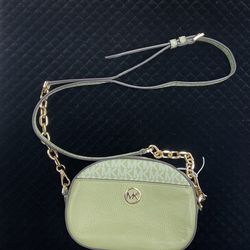 Michael Kors Jet Set Glam Small Front Pocket Oval Crossbody Bag