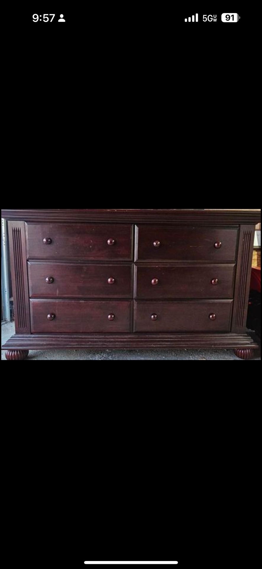 6Drawer Wooden Dresser