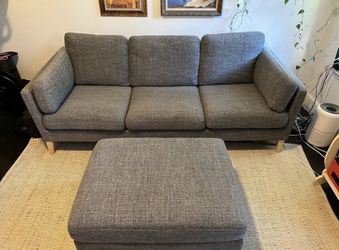 Mid-Century Modern Sofa with Ottoman from World Market