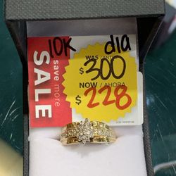 10k Diamond Cluster Ring 