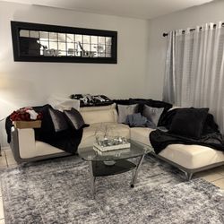White L-Shaped  Couch