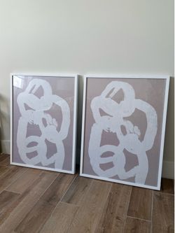 2 modern decorative wall frames