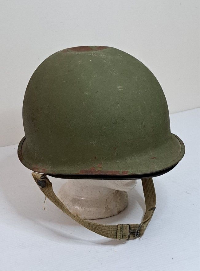 Vintage Vietnam Era U.S. Army MI Steel Helmet w/Liner Headband Service #(contact info removed)0