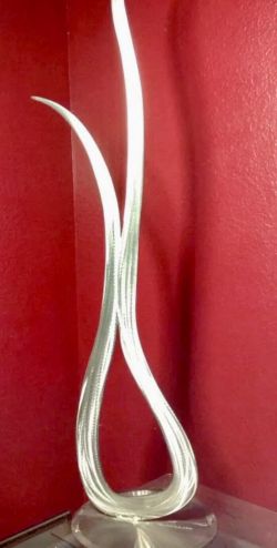 B.J. Aguiar Signed 44" Abstract Modernist Steel Sculpture - "Delight #14" 2006