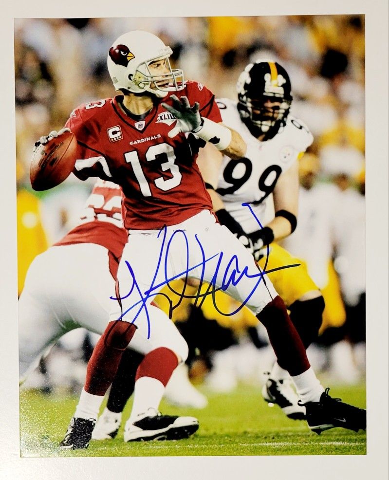 KURT WARNER Signed 8x10 Super Bowl Photo Arizona Cardinals Autograph SB XLIII