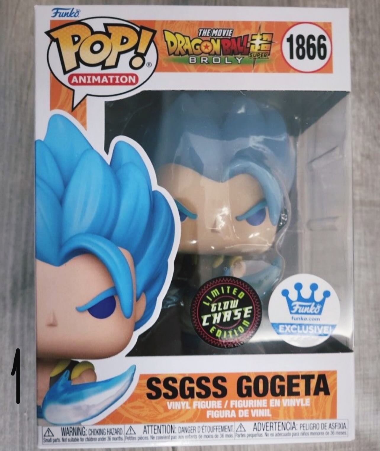 Dragon Ball Super Broly- SSGSS Gogeta (blue) Glow-In-The-Dark Chase Funko Pop